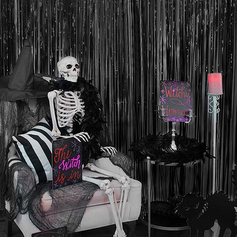 Twinkle Star 2 Pack Photo Booth Backdrop 3FT x 8FT Metallic Tinsel Foil Fringe Curtains Environmental Background Streamers for Birthday Wedding Party Christmas Decorations - Image 5